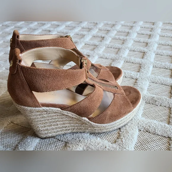 Michael Kors Tan Wedge Sandals - Picture 7 of 15